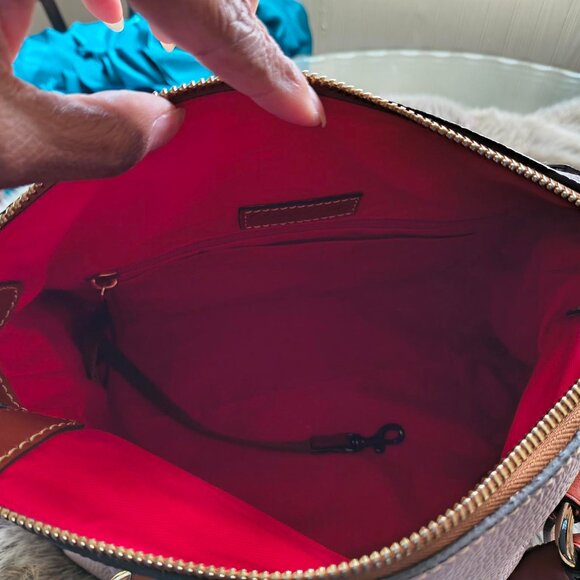 Dooney & Bourke Pebble Grain Satchel, Oyster - Picture 7 of 8